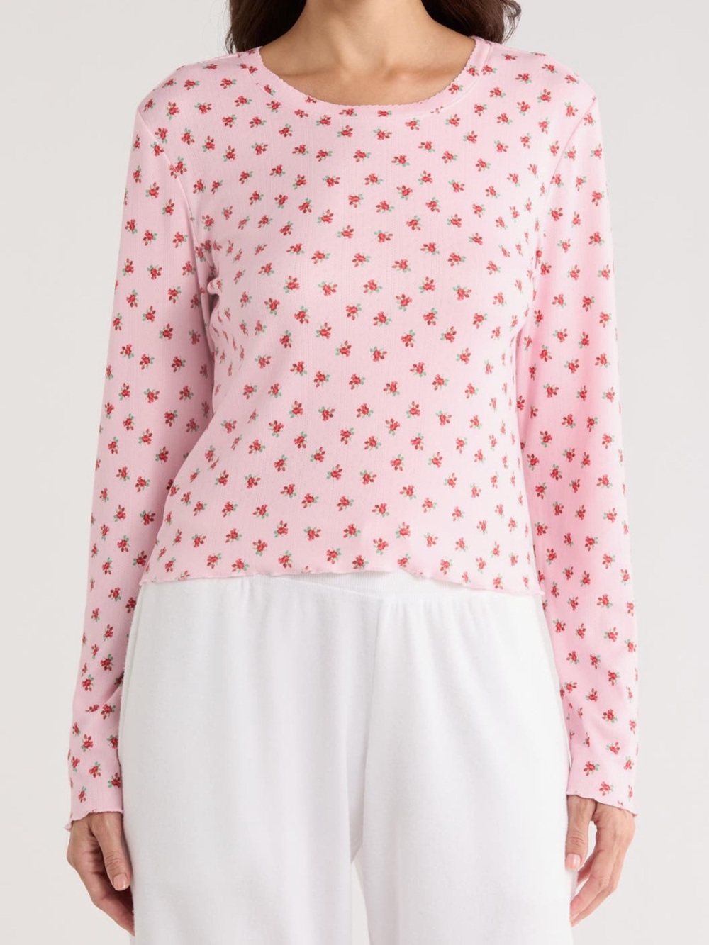 PJ Salvage Crazy tor the Holidays Brushed Pointelle Pajama Top Size Large NWT
